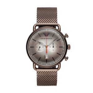 RELOJ EMPORIO ARMANI HOMBRE MALLA MILANESA MARRON